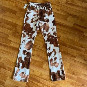 WeWoreWhat baby boot cowhide jeans